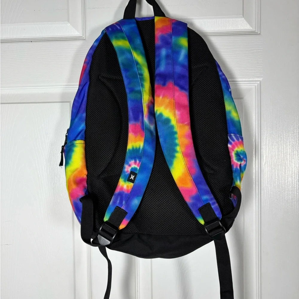 Hurley Rainbow Spiral Tie Dye School Backpack Laptop Book Bag Unisex